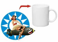 Pin-up Bomb Allied Star Kaffee Tasse USMC Army Mug...