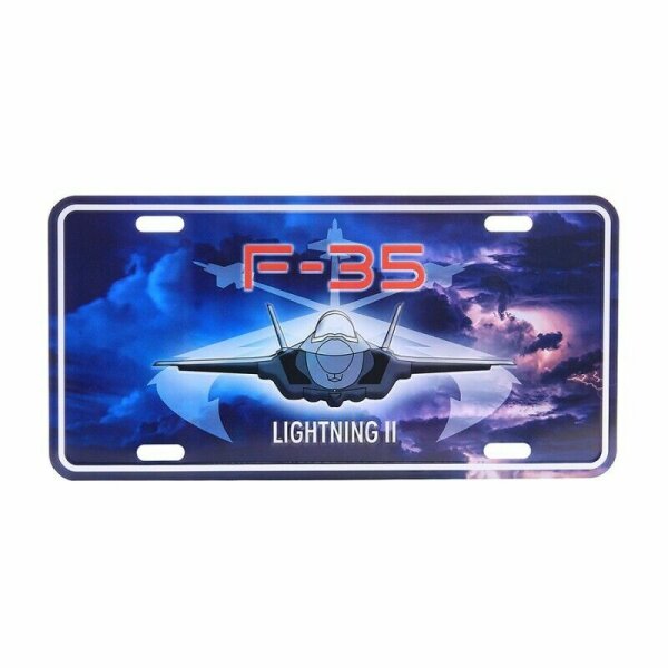 License Plate WK2 US Army F-35 Kampfjet Lightning II Airforce WWII USAF Pilots