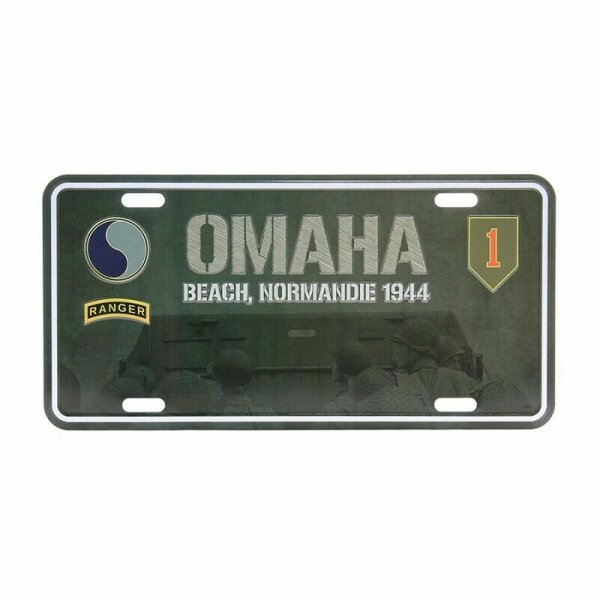 License Plate Omaha Beach D-Day