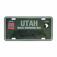 License Plate WK2 US Army Utah Beach 1944 D-Day 82nd...