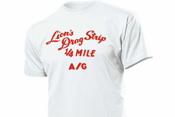 Lions Drag Strip Long Beach Race California Hot Rod T-Shirt Rat Rod Vintage -5XL