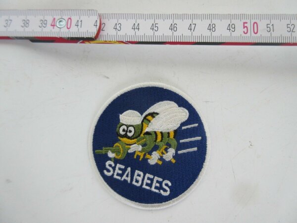 US Army Seabees Naval Construction Battalion Patch Aufnäher WK2 WWII USMC Navy 2