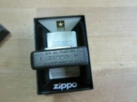 Zippo Black Crackle US Army Allied Star Insignia D-Day...
