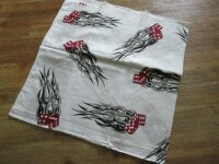 Halstuch Bandana Biker Headwrap Dices Flames Würfel...