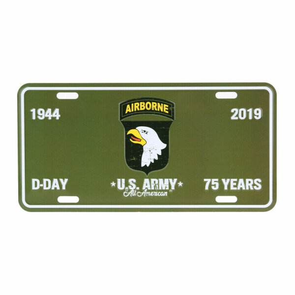 License Plate WK2 US Army D-Day Nations Normandy 75th Anniversary US Army 101st