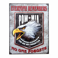 Metall Schild "Pow Mia" You are not...