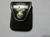 Original Zippo Leder Tasche Schlaufe Schwarz Harley Davidson HD Lighter Pouch