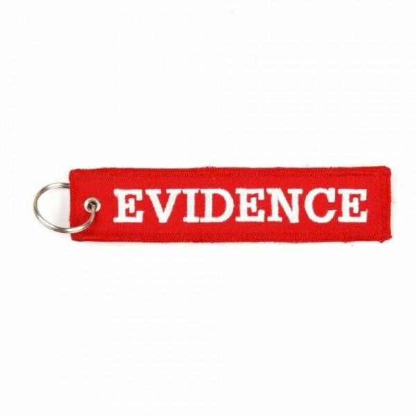 Schlüsselanhänger "Beweis / Indiz" Evidence Key Ring Chain Keyhanger Fun Biker