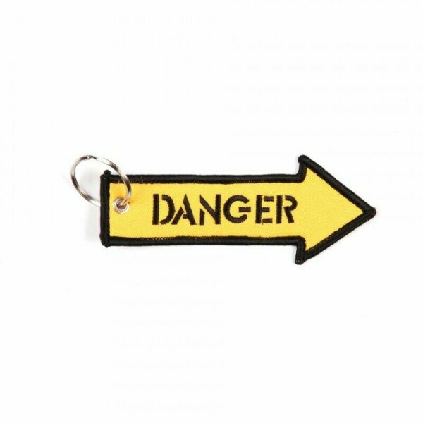 Schl&uuml;sselanh&auml;nger Danger Gefahr Pfeil Key Ring Chain Arrow Keyhanger  Warning