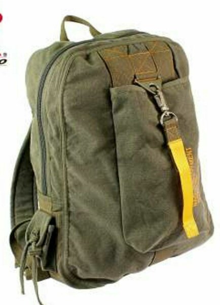 US Army Canvas Vintage Flight Bag Rucksack Backpack Para Traveller Weekender OD