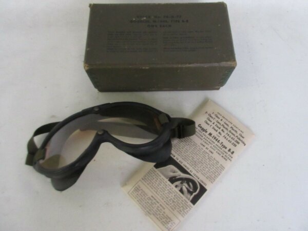 US Army Polaroid Airforce B8 Flying Goggles M-1944 WK2 WWII Mint in Box USAAF