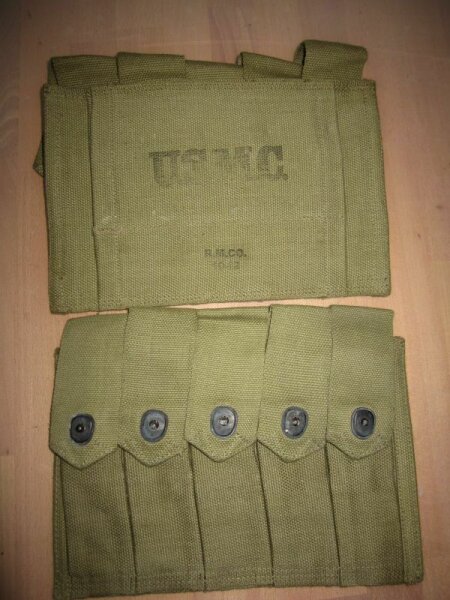 USMC Magazintasche Modell Thompson Pouch  1942 Dep Normandie Pazifik Marines