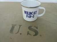 Wildcat Tomcatter Felix the Cat US Army Emaille Tasse Kaffeetasse Coffee Mug WW2