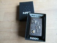 Zippo Bullet Holes Lighter Emblem plated Patronen Einschu&szlig; L&ouml;cher Feuerzeug