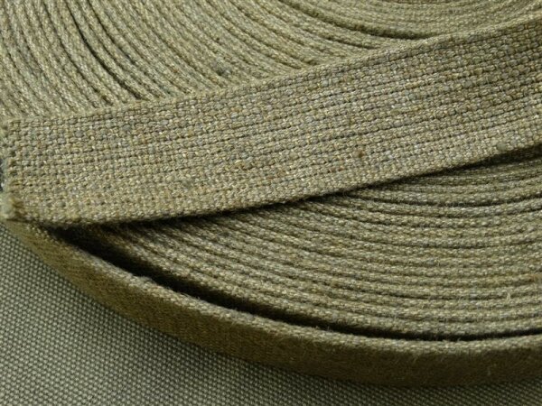 5€/lfm WH DAK Afrikakorps Webbing HBT Material Rolle Ausrüstung LAGO 1941 55mm
