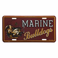 License Plate US Army Marine Bulldog 91 Smoking Baseball...