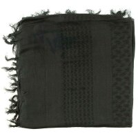 PLO Halstuch Schal Pal&auml;stinenser Headwrap Shemagh Schwarz Scarf Black Supersoft