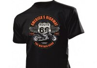 T-Shirt Americans Highway Route 66 The Mother Road Biker Bopper Harley US Car