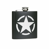 Stainless Steel Hip Flask US Army Allied Star