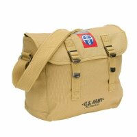 US Army Canvas Kampftasche Schultertasche Vintage WWII USAAF 82nd Airborne Bag