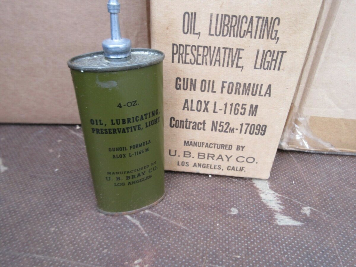 US Army Oil Lubricating Preservative Light Gun Oil Formular Waffenöl