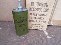 US Army Oil Lubricating Preservative Light Gun Oil...