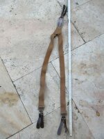 US Police Firemen Leather Suspender True Vintage Leder Hosenträger 40er 40s Mint