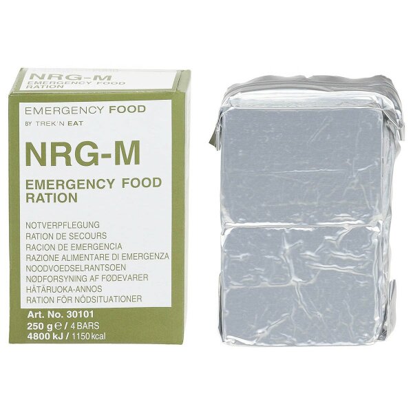 MRE Notverpflegung Ration NRG-M Survival 250g Riegel Notration Survival Outdoor