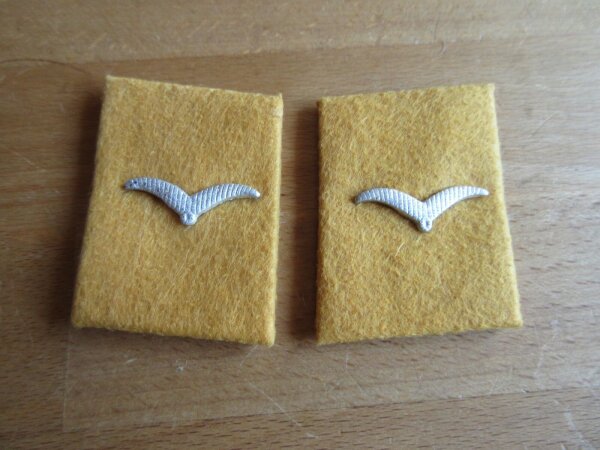 1p Luftwaffe Uniform Kragenspiegel Luftwaffe Flieger WH WK2 WWII Collar Badges