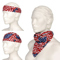 Bandana Kopftuch Schal Stirnband Headwrap US Flagge Stars...