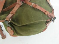 Armee Rucksack Backpack Kraxe Army Bag True Vintage Leather Canvas Camping Hiken