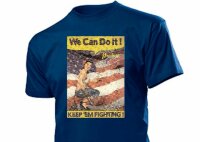 Pin-up Shirt We can Do it! Keep EM Fighting Nose Art US...