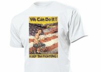 Pin-up Shirt We can Do it! Keep EM Fighting Nose Art US...