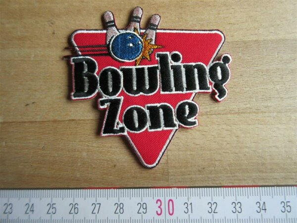 Bowling Zone Patch Rockn Roll Bowl Pins Rockabilly Nose Art Baseball Jacket