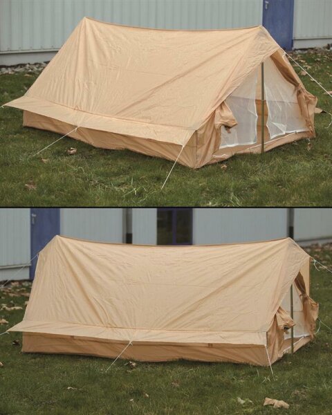 Franz&ouml;sisches Zweimannzelt Khaki gebraucht Outdoor Camping Duo Tent Biwak Zelt