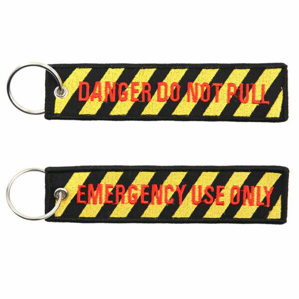 Schlüsselanhänger Danger do not pull Emergency use only USAAF US Army Key Ring