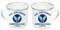 US Army Air Forces Homestead WW2 USAAF USAF Emaille Tasse Kaffeetasse Coffee Mug