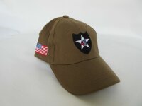 US Army Baseball Cap Sand 2nd Infantry Division Indian...