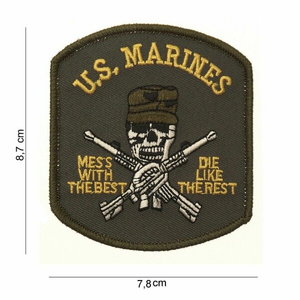 US Army PATCH Marines Mess with the Best Die like the rest. Marines WK2 WWII Nam