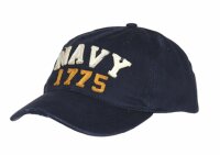 US Navy Baseball Cap Blau Stonewashed 1775 USMC Seals...