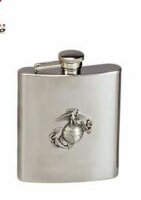 USMC United States Marine Corps Licensed Flachmann Flask...