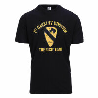 1st Cavalry Vietnam T-Shirt Oliv Black US Army WK2 WWII...