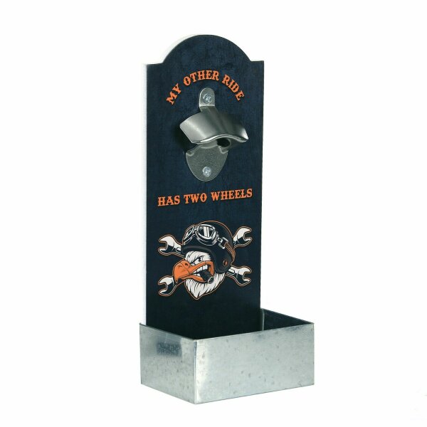Flaschenöffner Wand Retro Bottle Opener "My other Ride has two Wheels" Biker