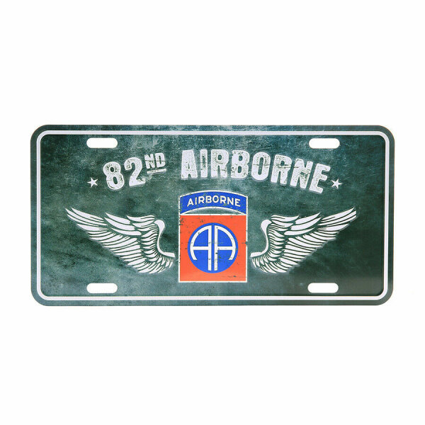 License Plate WK2 US Army Normandy US Army 82nd Airborne Paratrooper Division