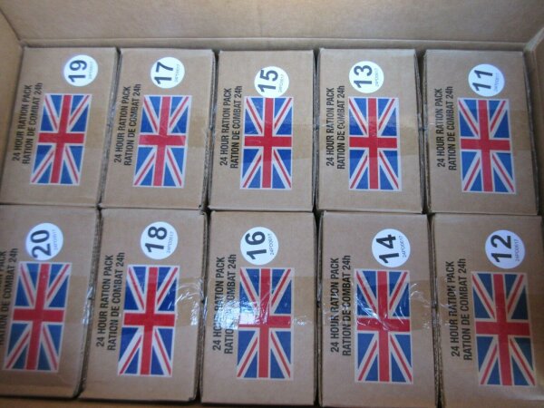 Orig British Armee MRE Menü MEAL READY TO EAT FOOD EPA Army NOTRATION Ration