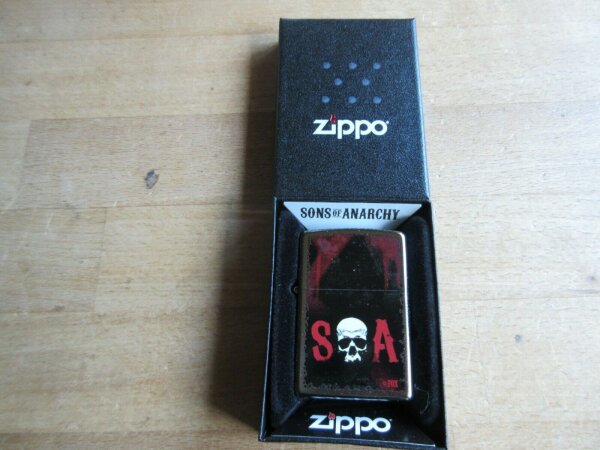 Original Zippo SAMCRO Sons of Anarchie SOA Skull Reaper Crew Men of Mayhem Biker