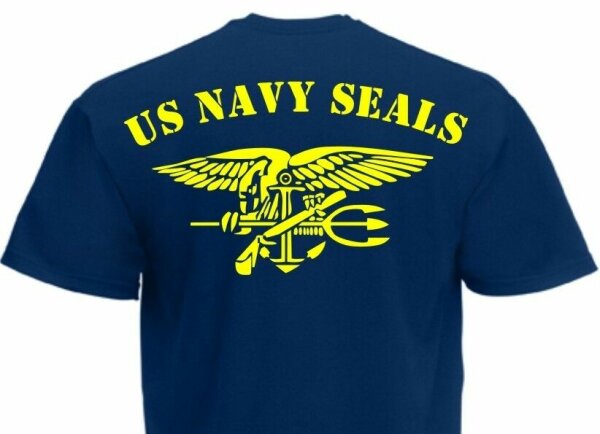 T-Shirt US Army Navy Seals with Anchor & Eagle Rücken Gr S-5XL