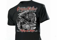 T-Shirt original Outlaw King of Kool Skull Biker Motorcycle Rockabilly Vintage