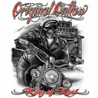T-Shirt original Outlaw King of Kool Skull Biker Motorcycle Rockabilly Vintage
