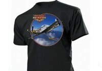 T-Shirt US Army P-51 Mustang Airforce Pilots Airplane Bomber Rockabilly Vintage